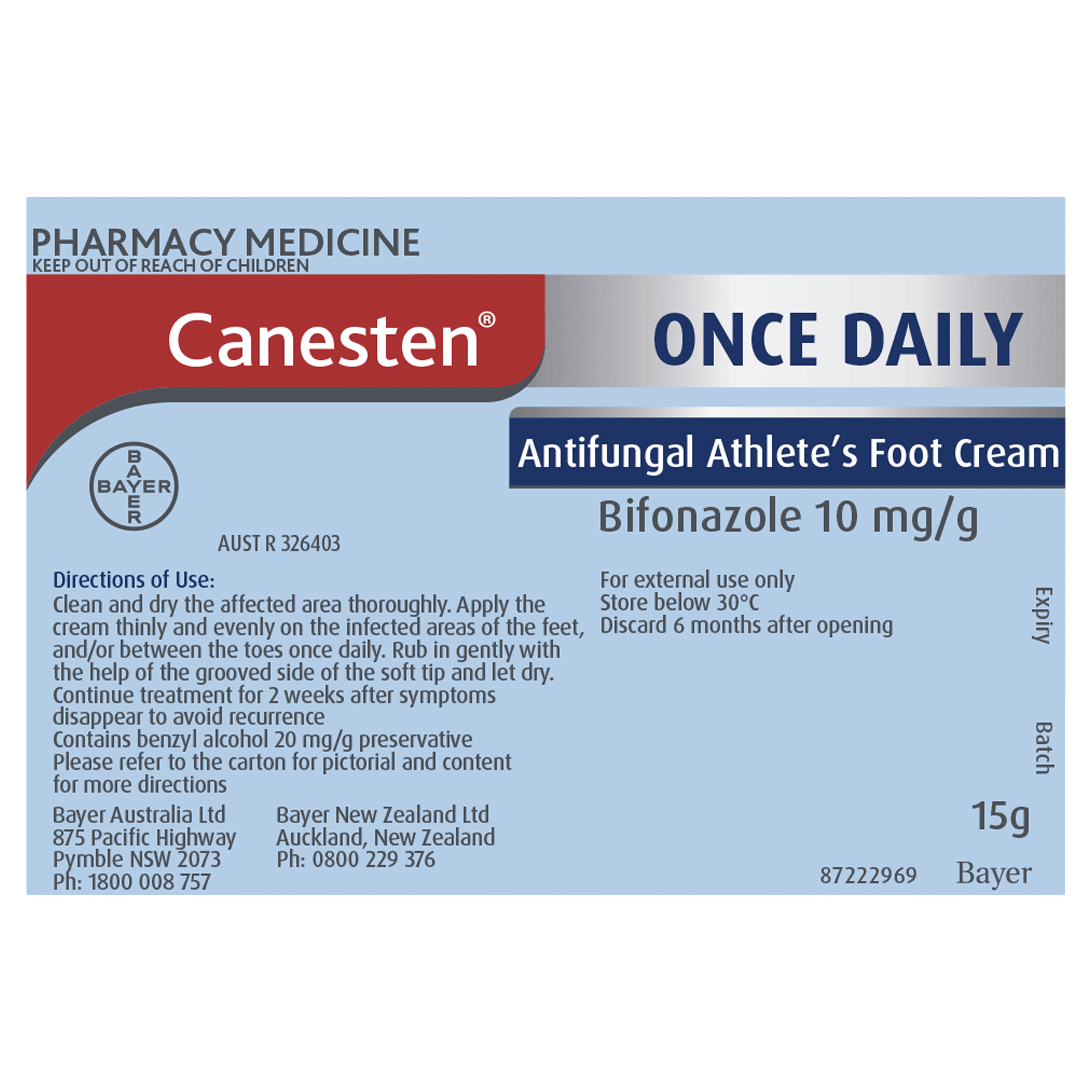 Canesten® Once Daily Athlete's Foot Cream with CanesTouch® Applicator Canesten Australia